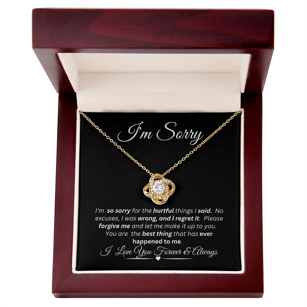 So Sorry / Love Knot Necklace
