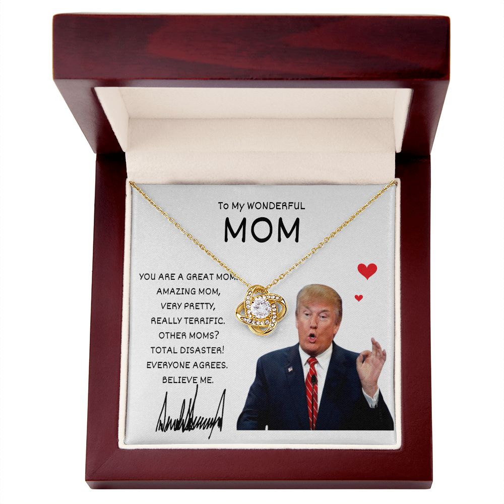 Trump Commendation / Mom Love Knot Necklace
