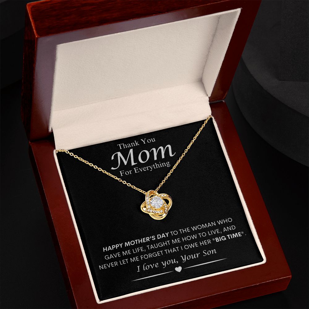 Mom from Son, Thanks / LOVE KNOT necklace