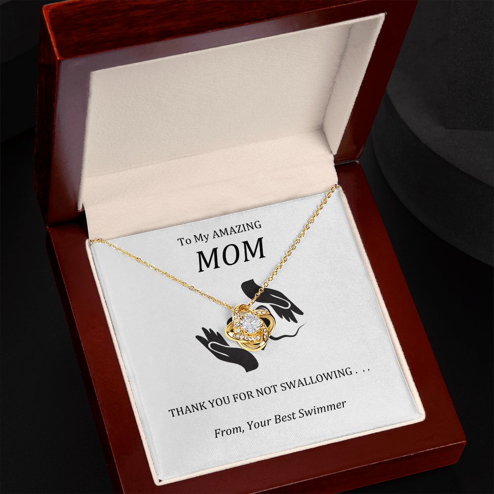 Mom-Sperm Love Knot Necklace