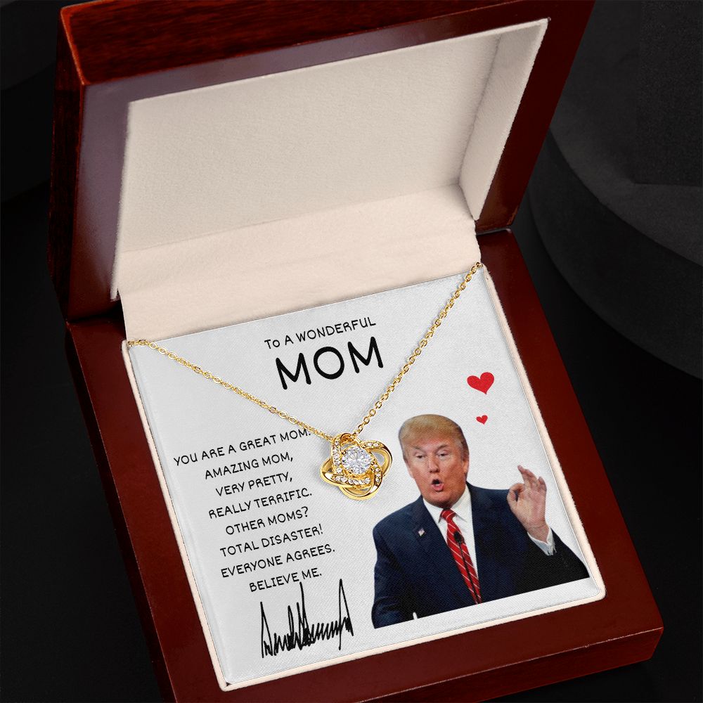 Mom From Trump / Love Knot Necklace