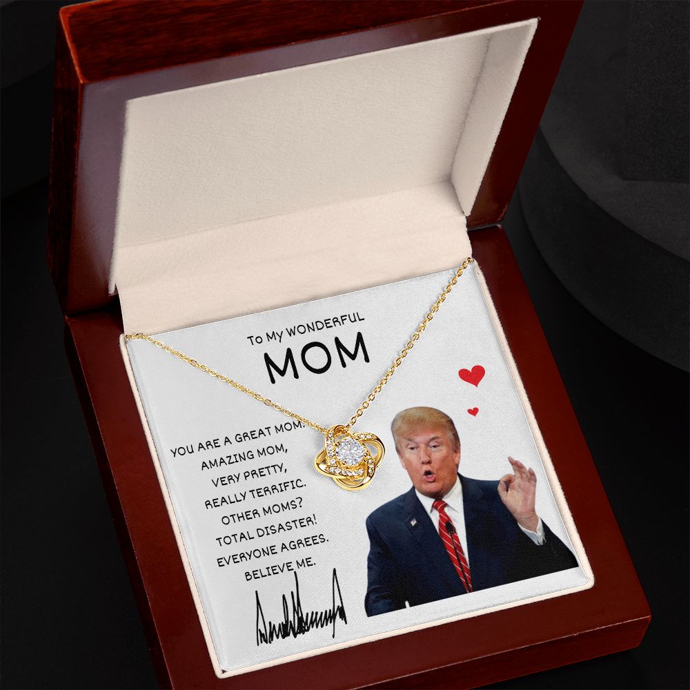 Trump Commendation / Mom Love Knot Necklace