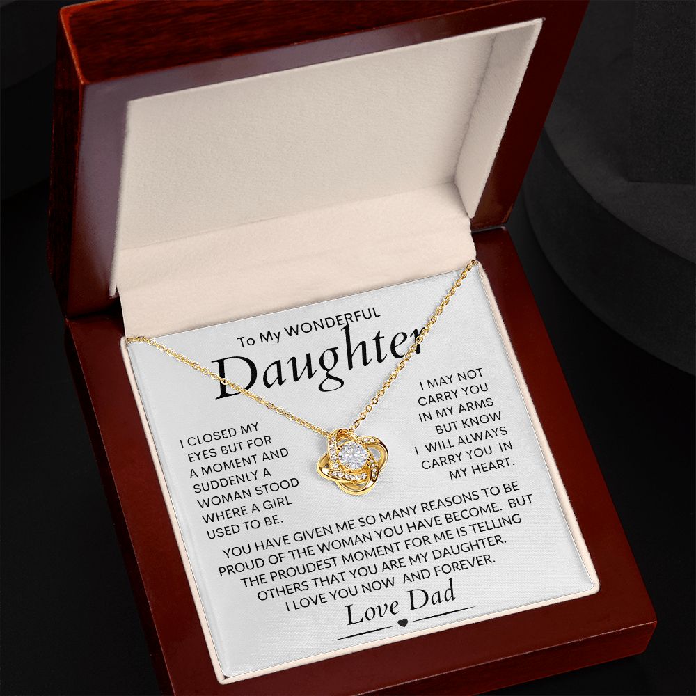 Daughter From Dad Love Knot Necklace