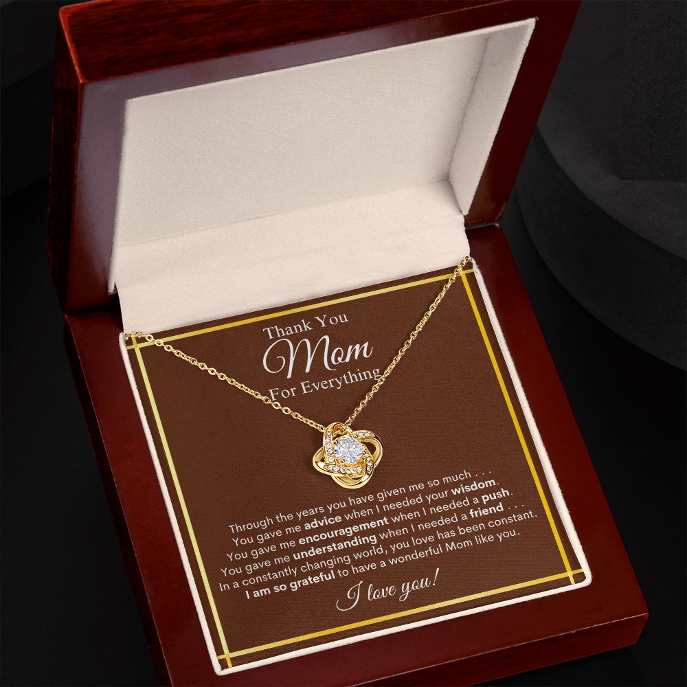 Mom, thank you Love Knot Necklace