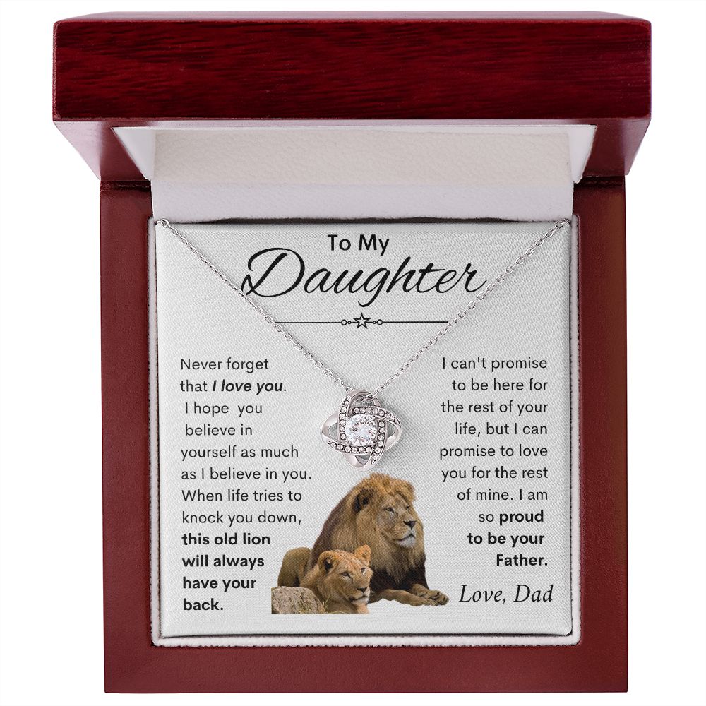 Daughter from Lion Dad - Love Knot Necklace