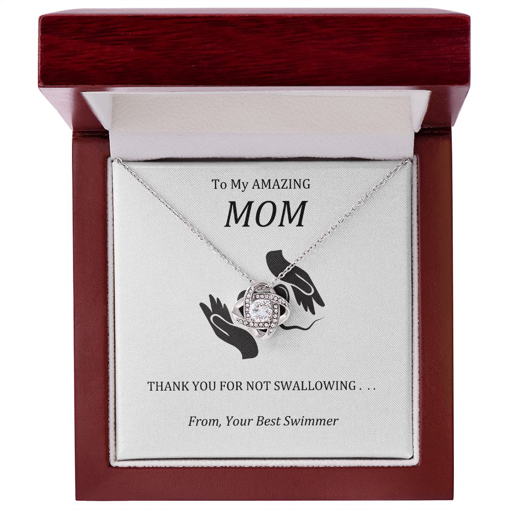 Mom-Sperm Love Knot Necklace