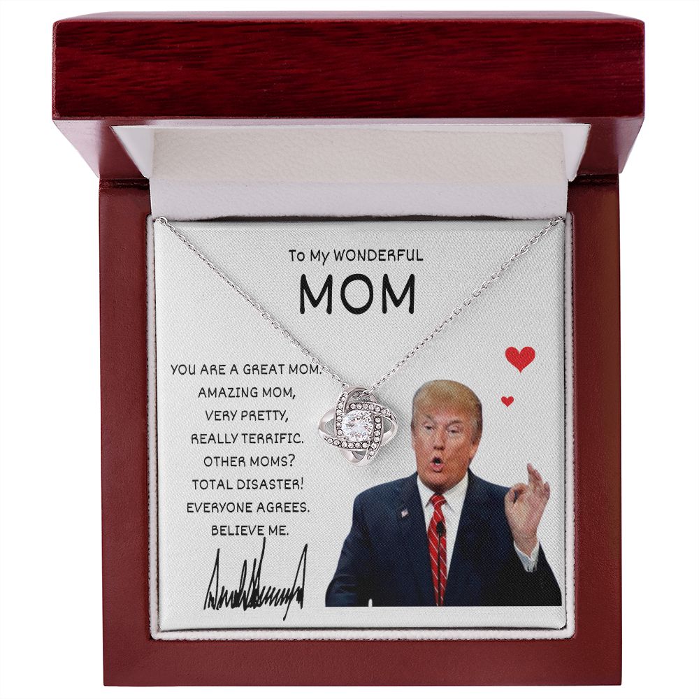 Trump Commendation / Mom Love Knot Necklace