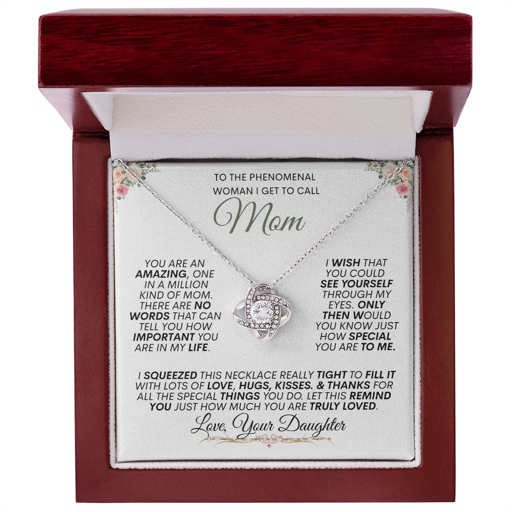 Mom -- Love Knot Necklace
