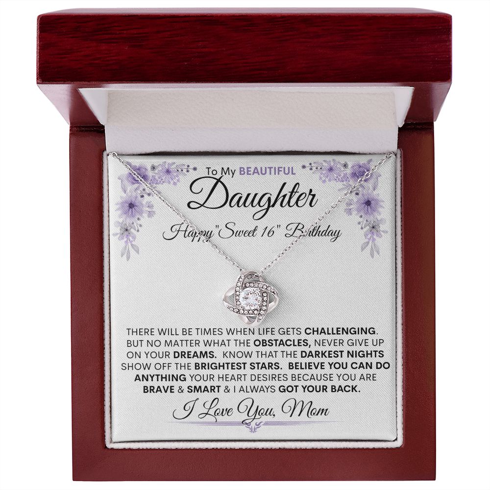 Daughter "Sweet 16" Birthday l Love Knot Necklace