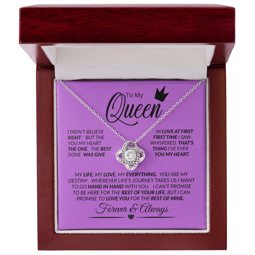 Queen, First Time I Saw You My Heart Whispered / Love Knot Necklace