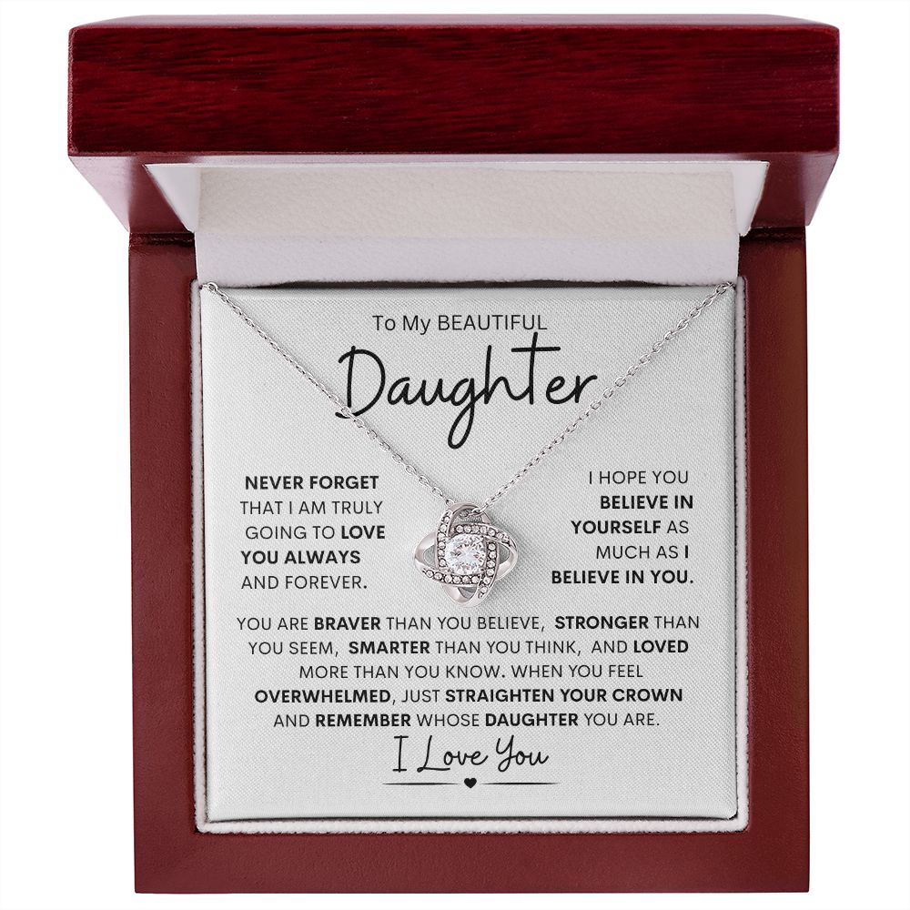 Daughter -- Love Knot Necklace