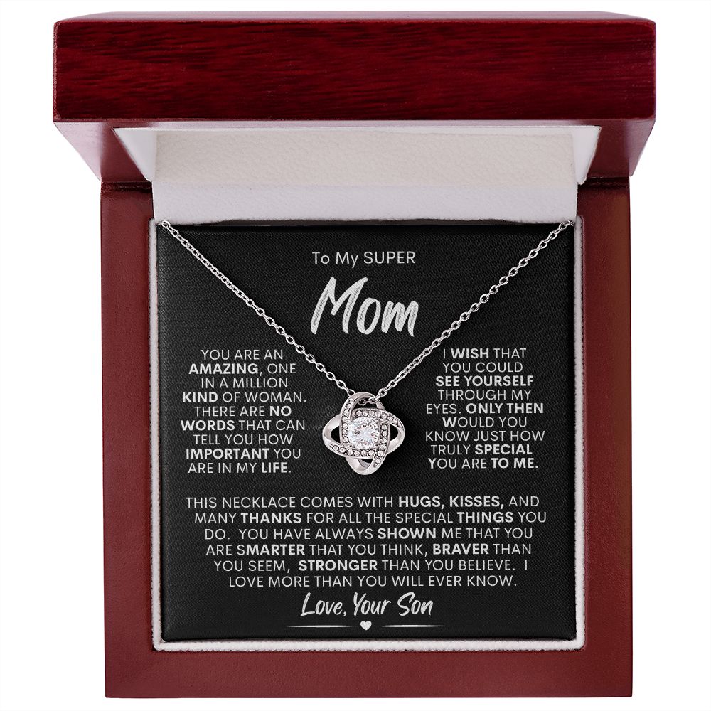 Super Mom from Son -- Love Knot Necklace
