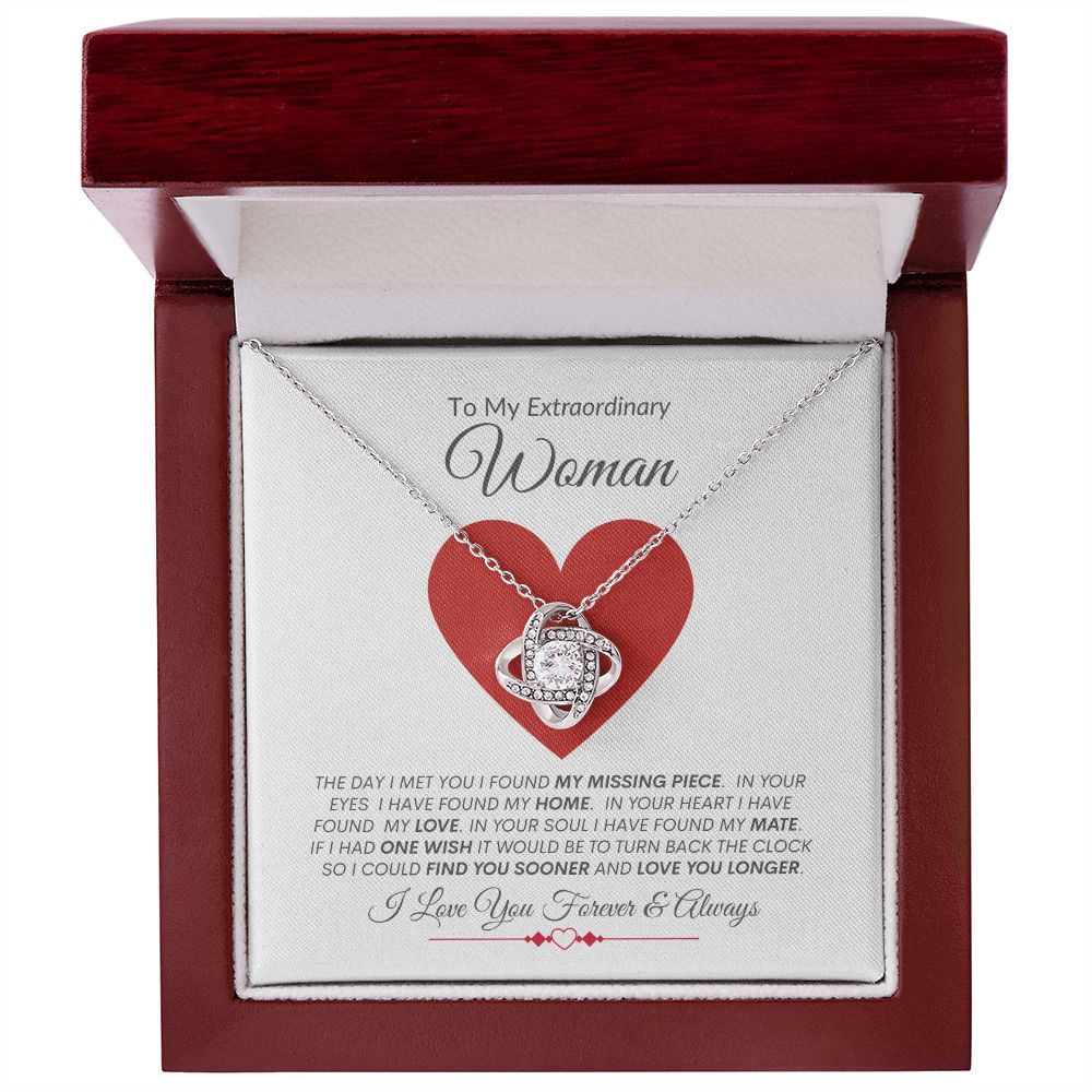 Love Knot with Heart Necklace