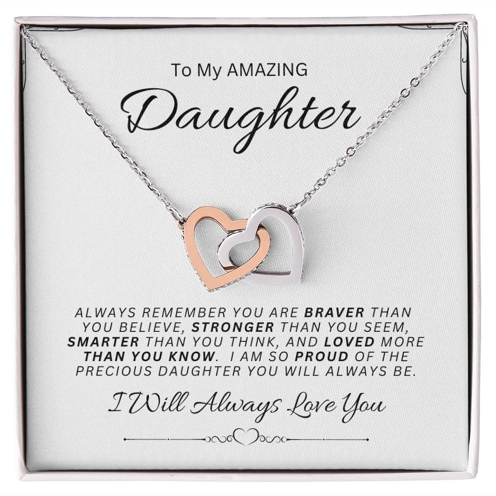 Daughter l Interlocking Hearts Necklace