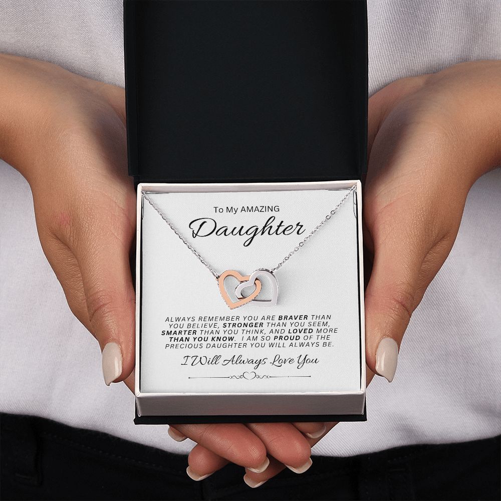 Daughter l Interlocking Hearts Necklace