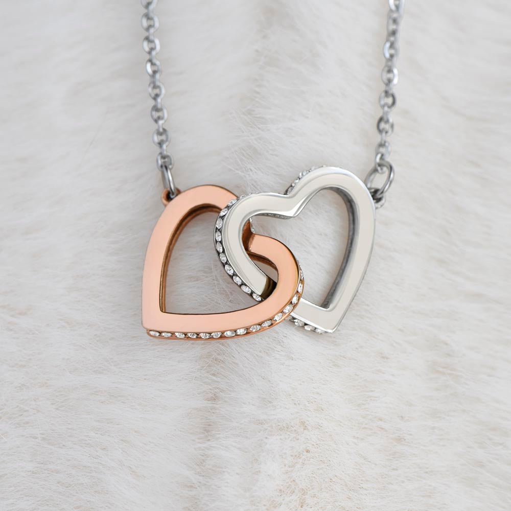 Granddaughter from Grandpa "Stolen Heart, Unbreakable Bond" -- Interlocking Hearts Necklace
