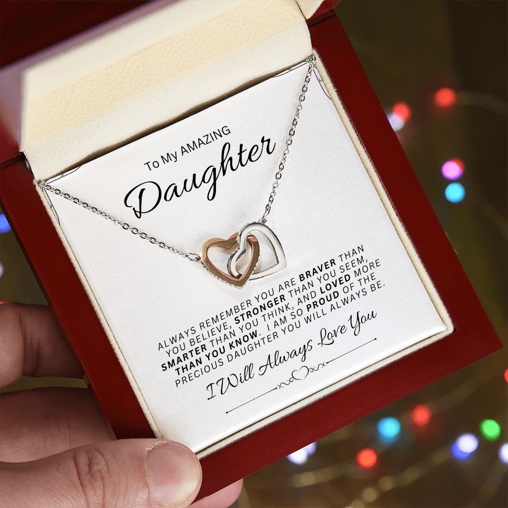 Daughter l Interlocking Hearts Necklace