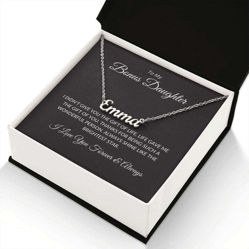 Bonus daughter -- Personalized Name Necklace