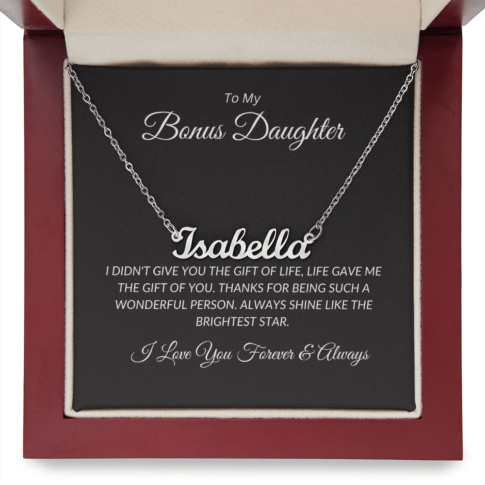 Bonus daughter -- Personalized Name Necklace