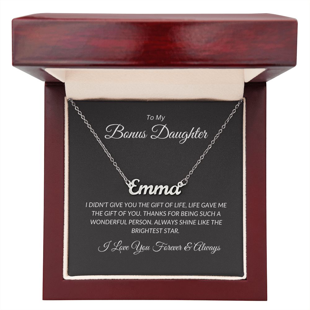 Bonus daughter -- Personalized Name Necklace