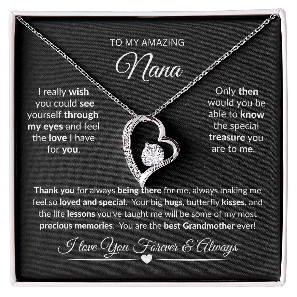 Nana You Are A Treasure --- Forever Love Necklace