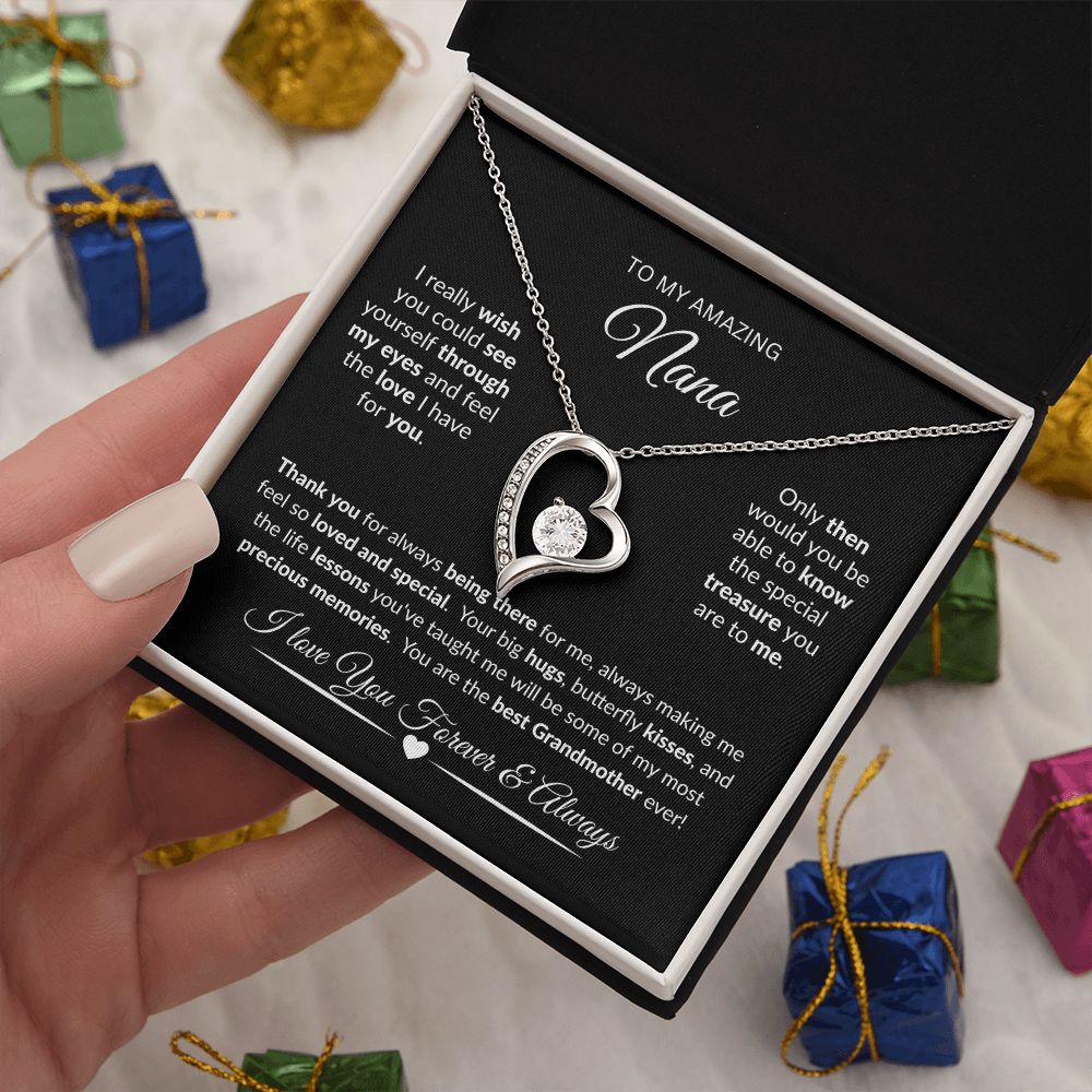Nana You Are A Treasure --- Forever Love Necklace