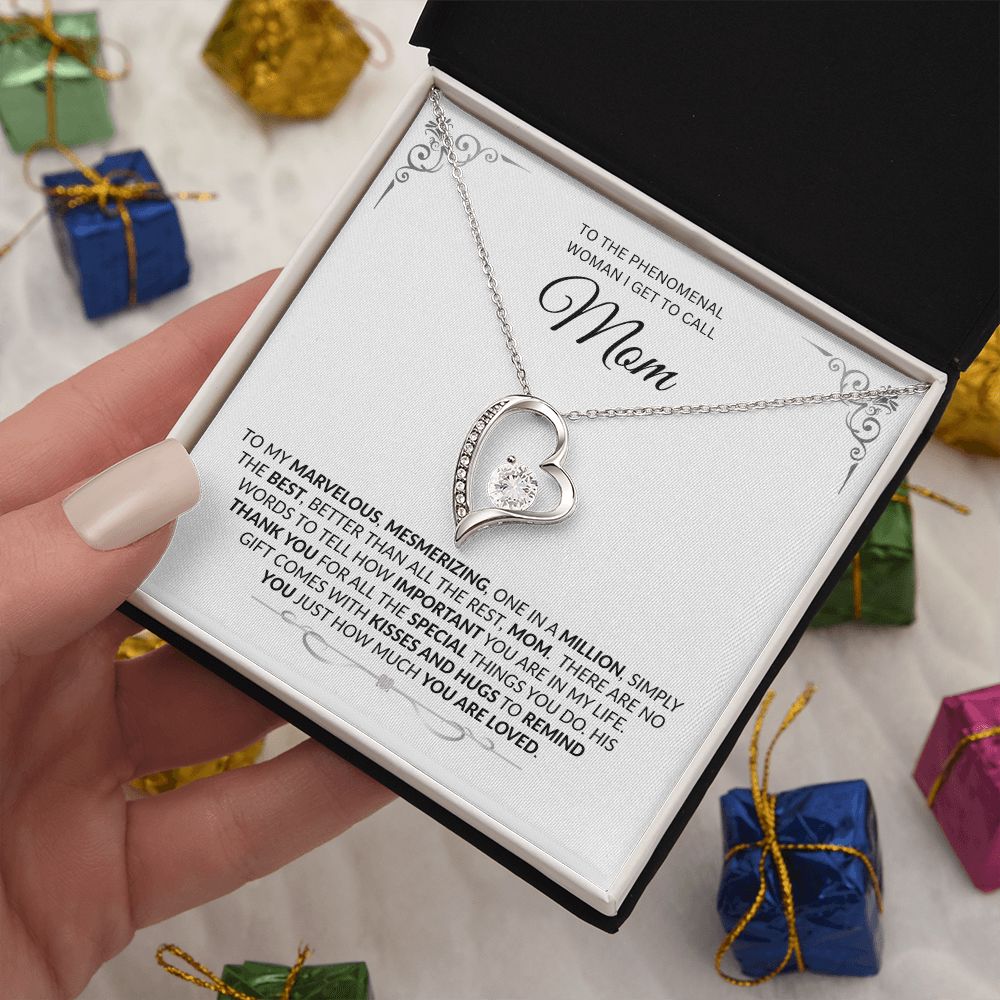 Mom is Marvelous -- Forever Heart Necklace
