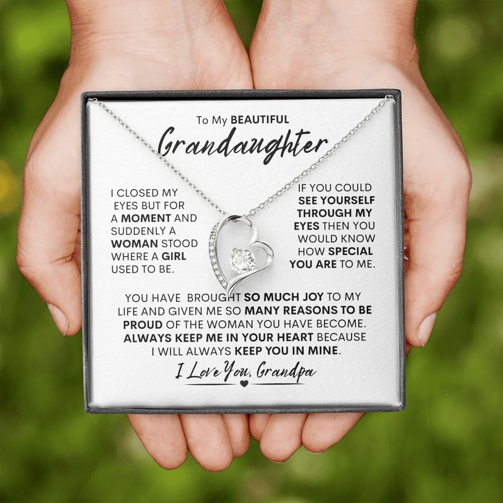 Grandaughter from Grandpa -- Forever Love Necklace