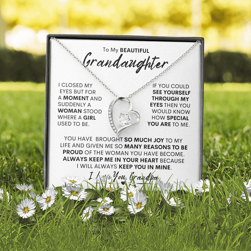 Grandaughter from Grandpa -- Forever Love Necklace
