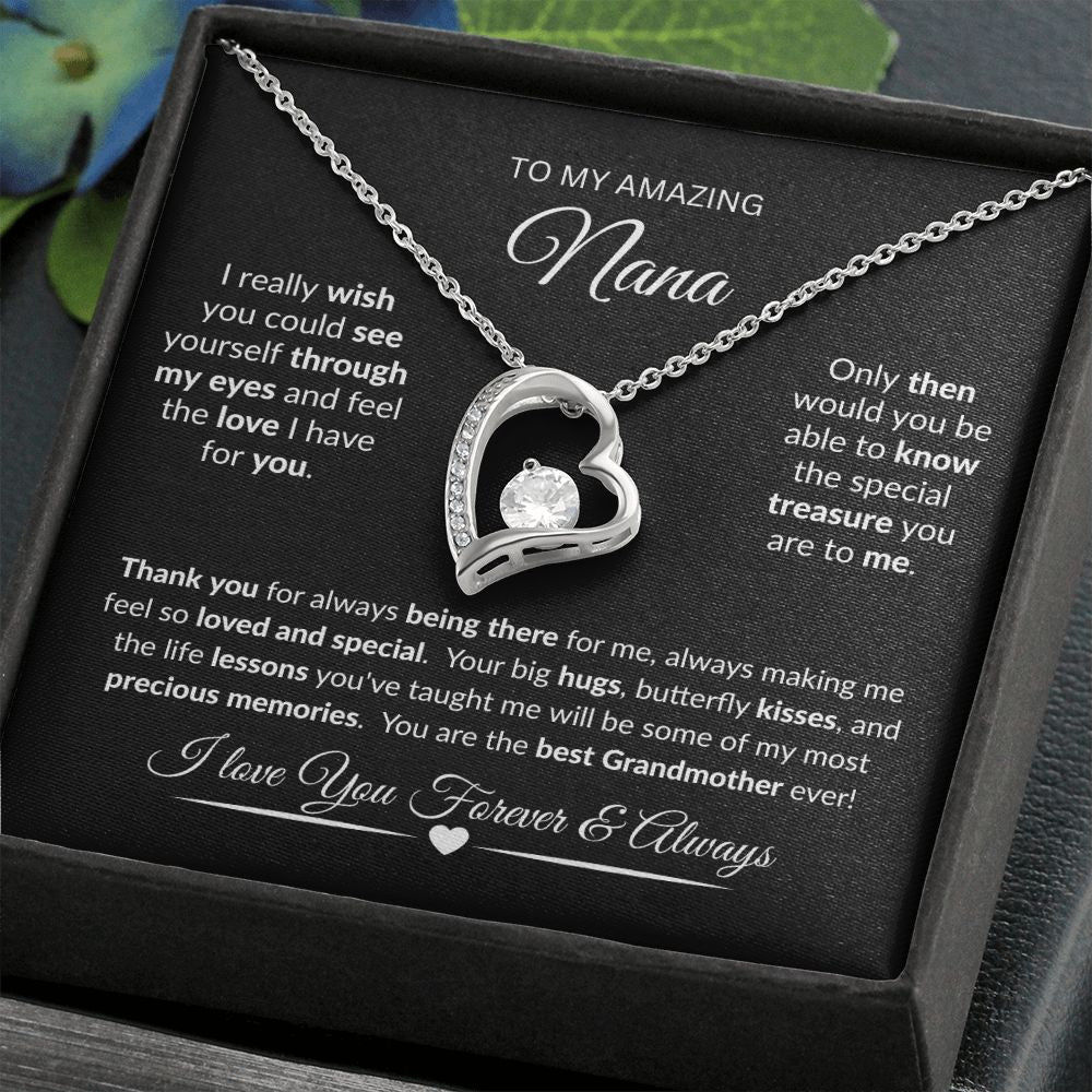 Nana You Are A Treasure --- Forever Love Necklace