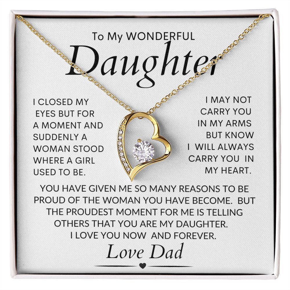 Daughter From Dad Forever Love Necklace