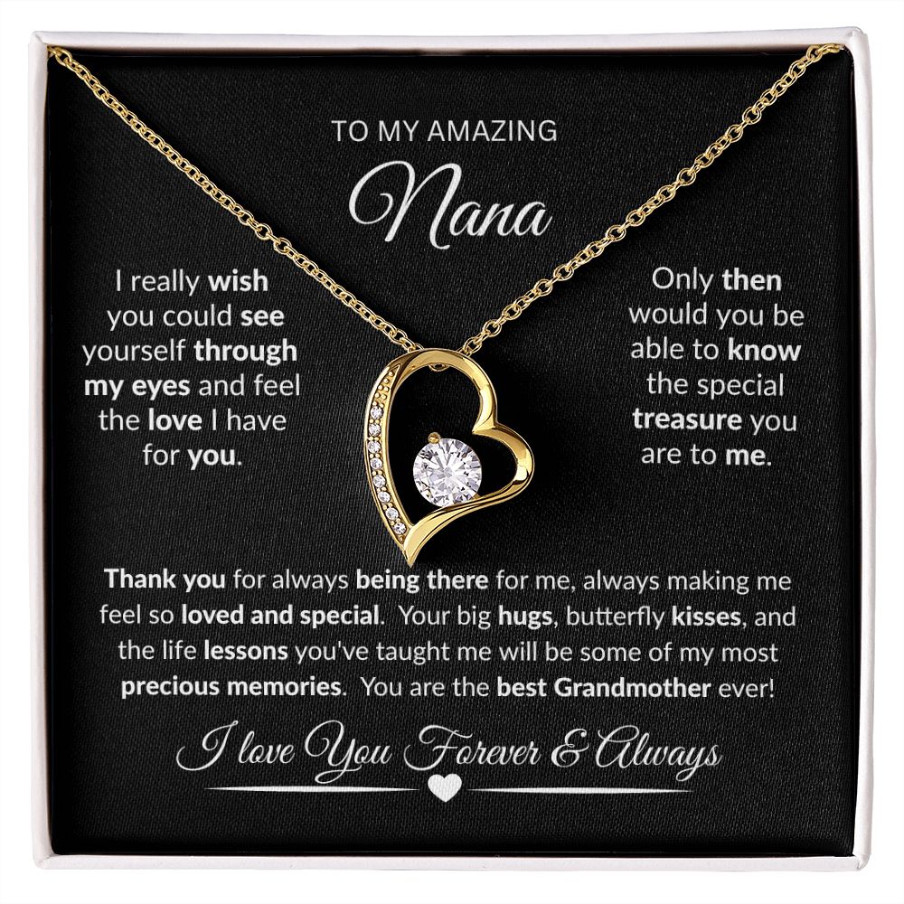 Nana You Are A Treasure --- Forever Love Necklace