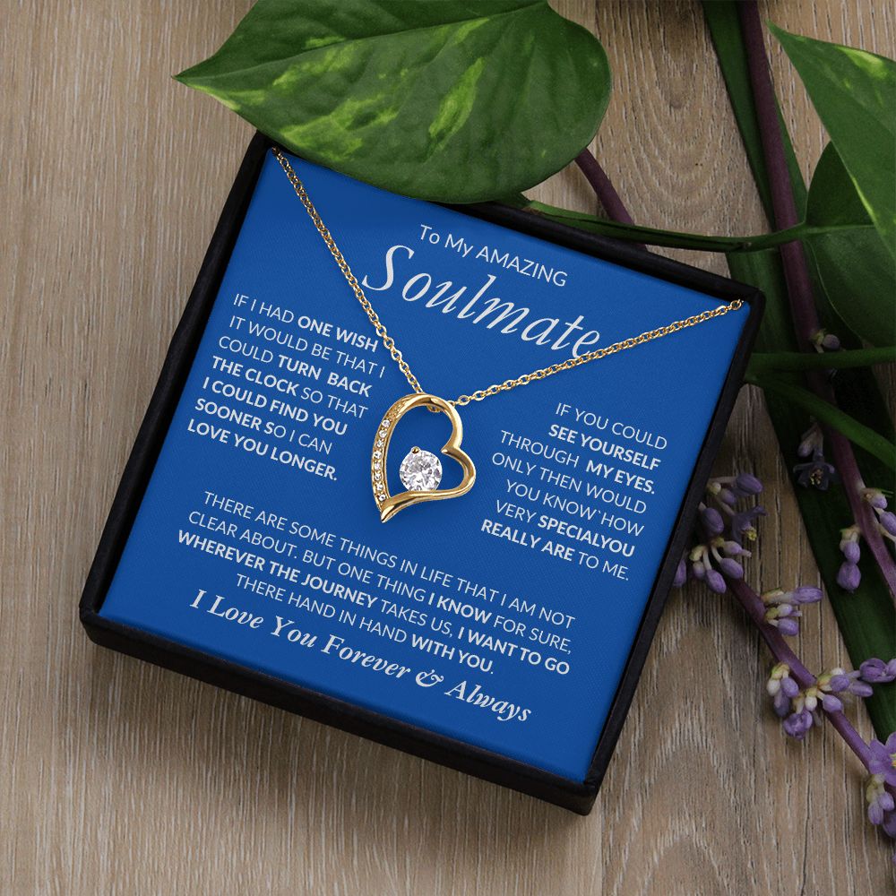 Soulmate Wherever the Journey, I'm With You -- Forever Love Necklace