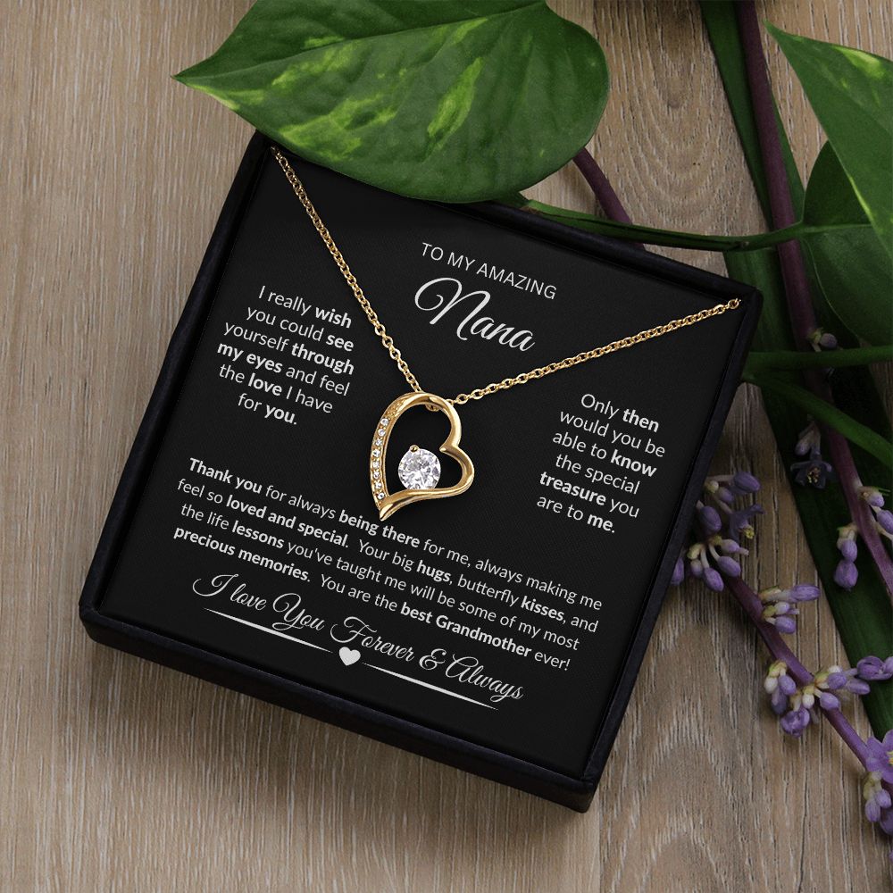 Nana You Are A Treasure --- Forever Love Necklace