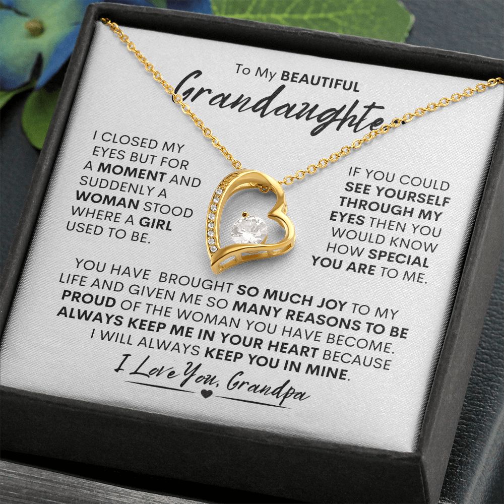 Grandaughter from Grandpa -- Forever Love Necklace
