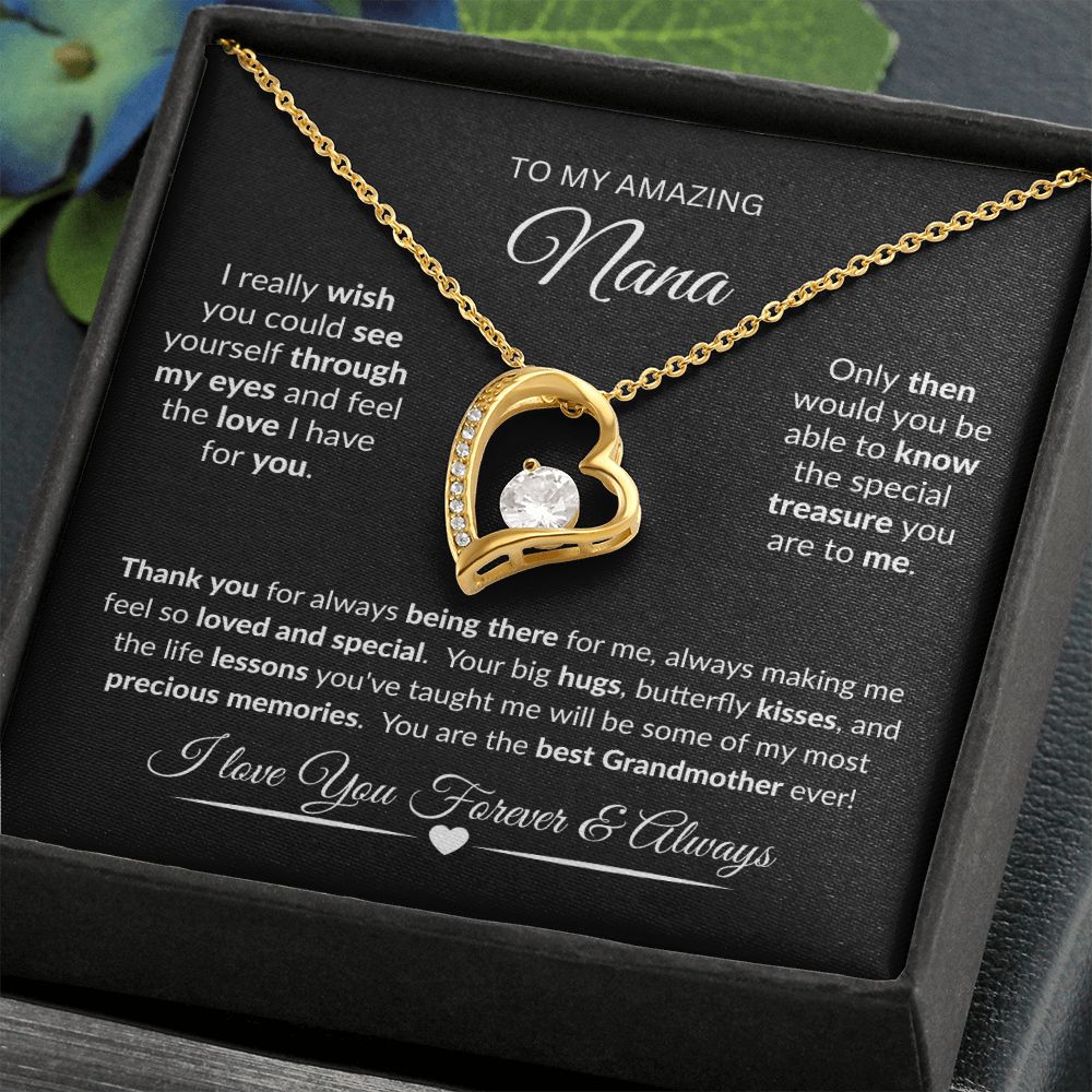 Nana You Are A Treasure --- Forever Love Necklace