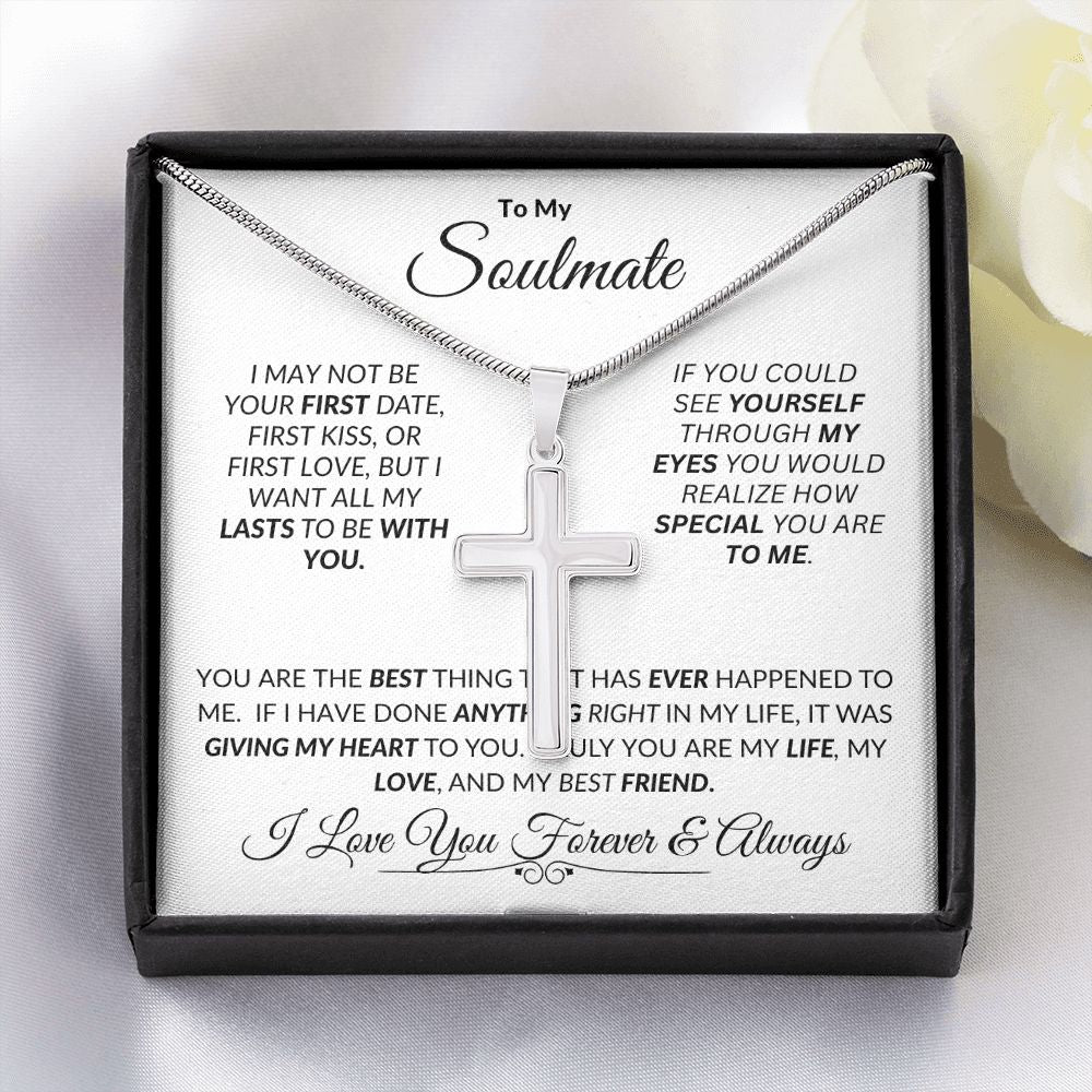 Soulmate You're the Best Thing That Ever Happened to Me / Cross Snake Chain Necklace