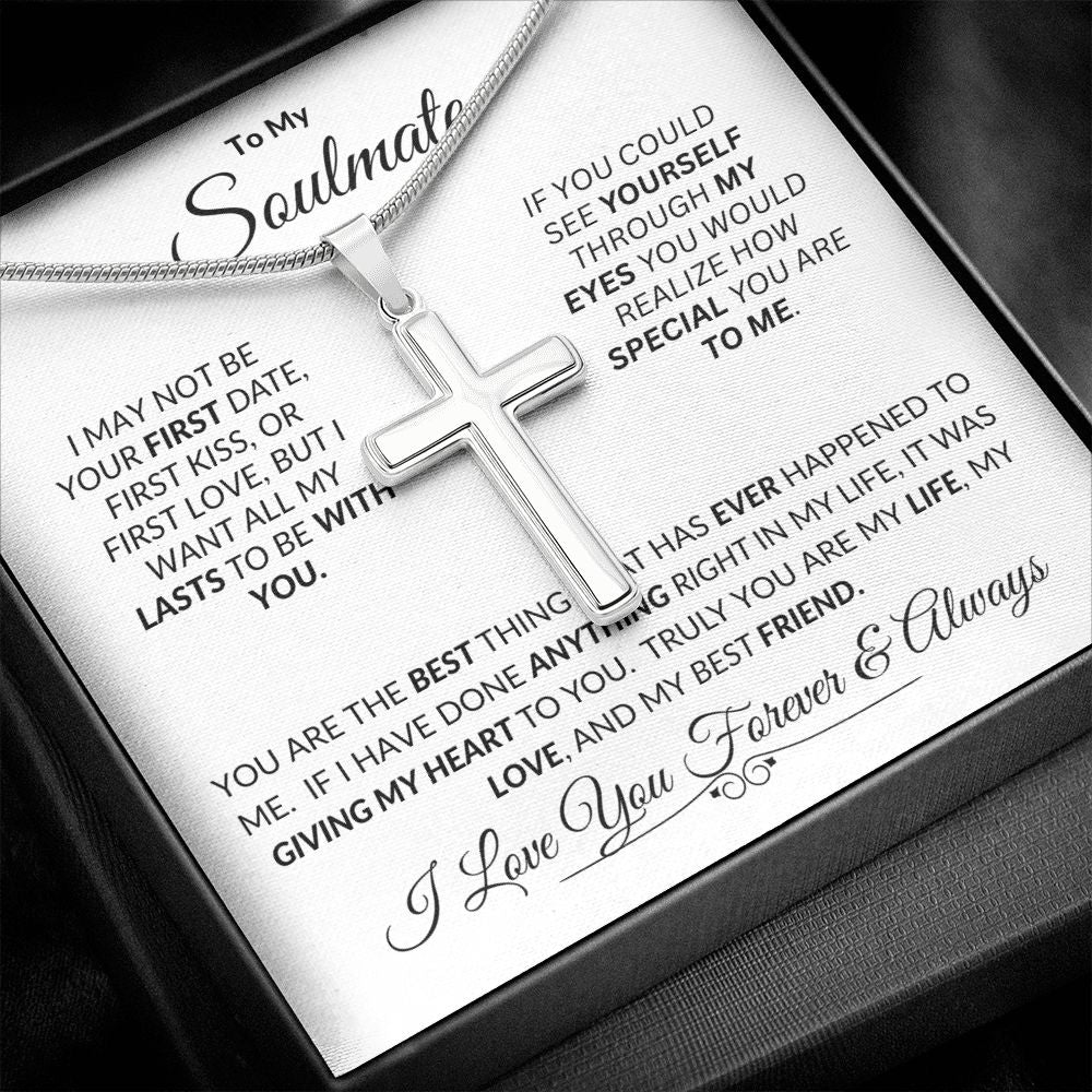Soulmate You're the Best Thing That Ever Happened to Me / Cross Snake Chain Necklace