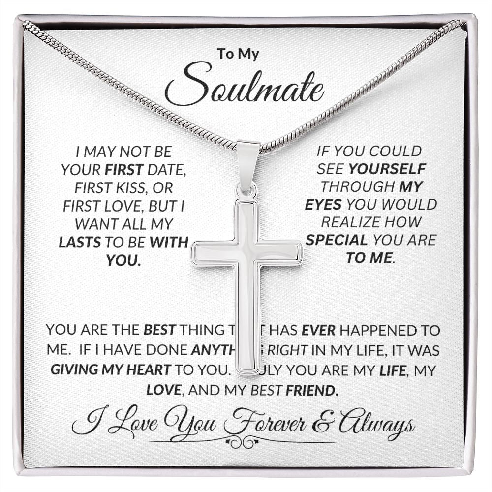 Soulmate You're the Best Thing That Ever Happened to Me / Cross Snake Chain Necklace