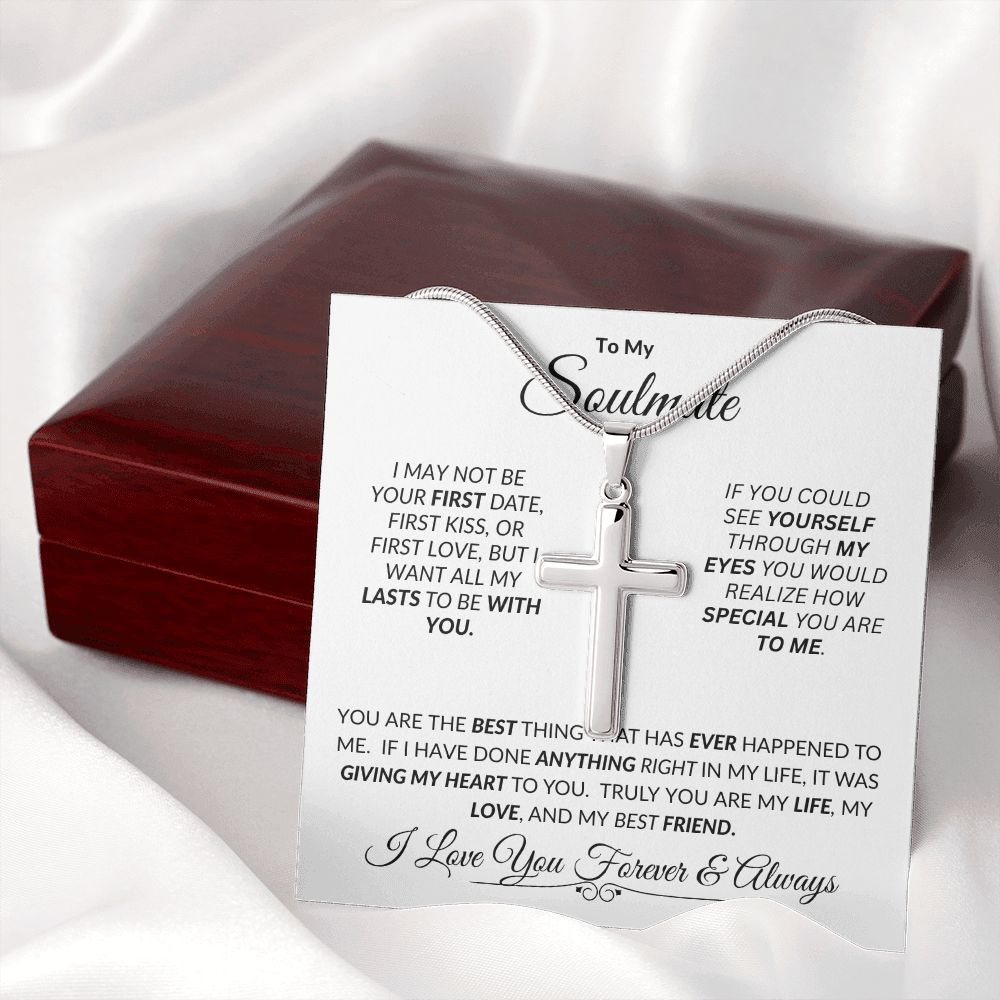 Soulmate You're the Best Thing That Ever Happened to Me / Cross Snake Chain Necklace