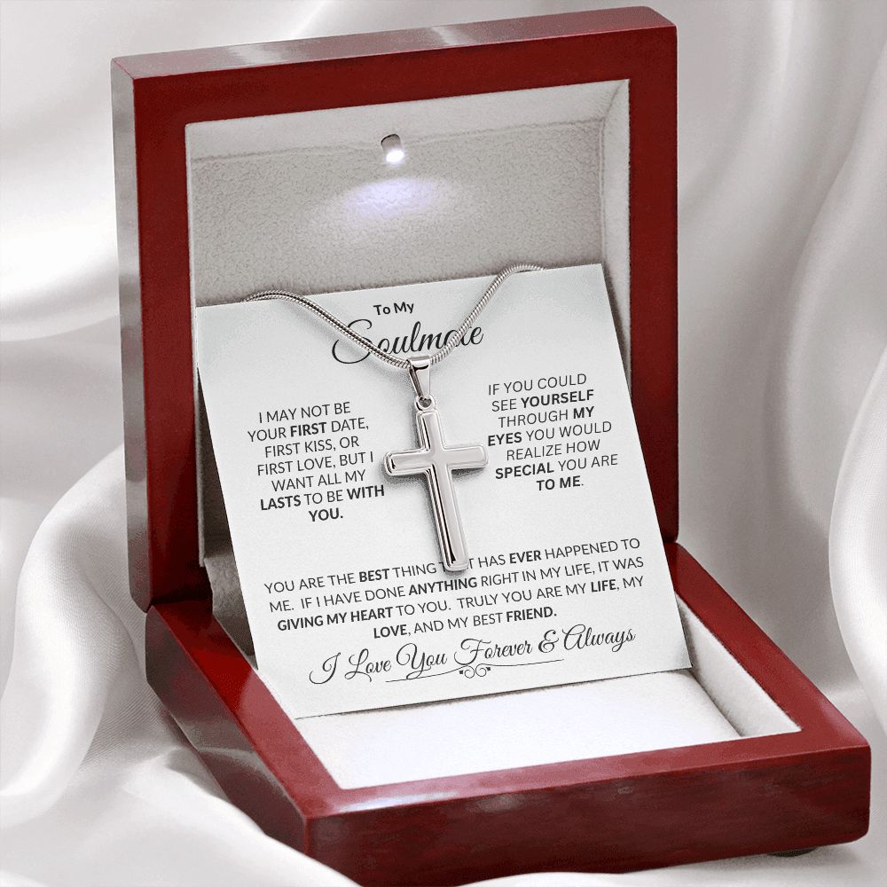 Soulmate You're the Best Thing That Ever Happened to Me / Cross Snake Chain Necklace