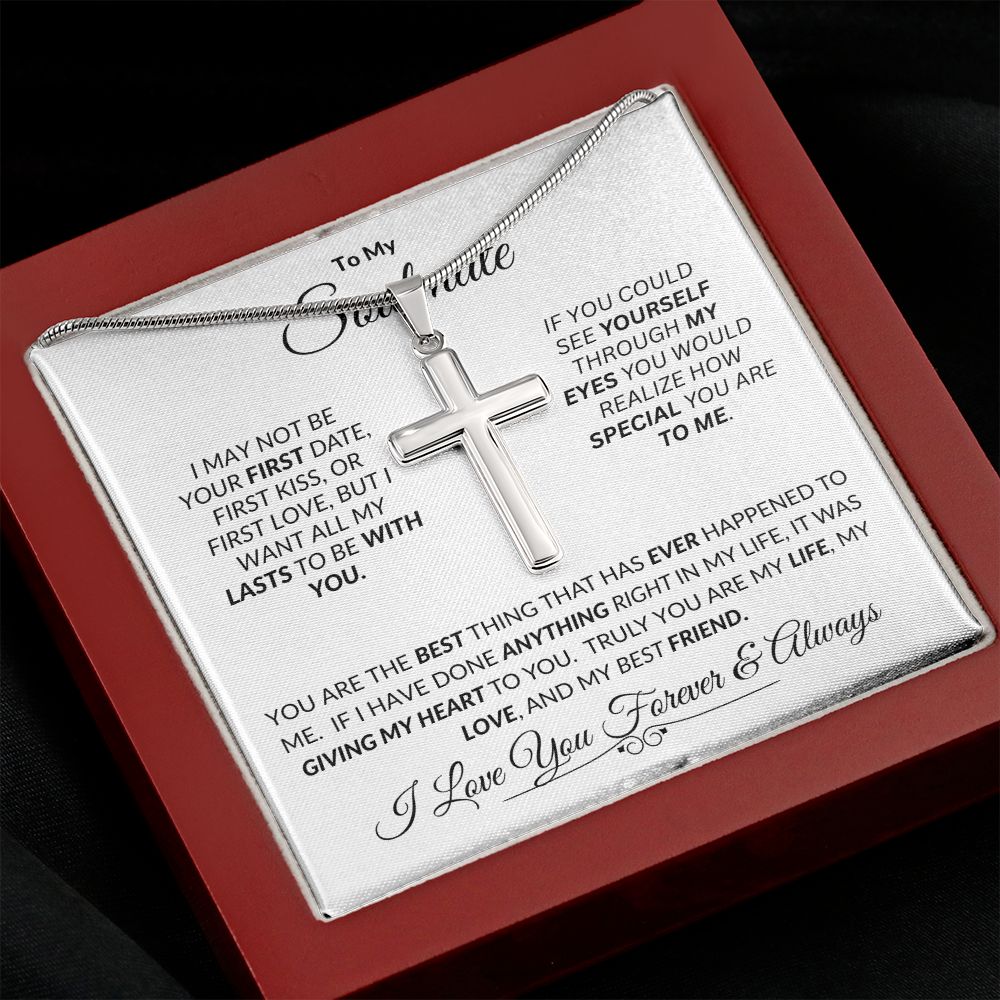 Soulmate You're the Best Thing That Ever Happened to Me / Cross Snake Chain Necklace