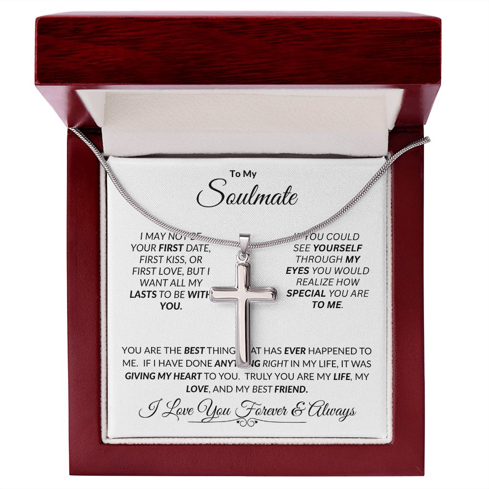 Soulmate You're the Best Thing That Ever Happened to Me / Cross Snake Chain Necklace