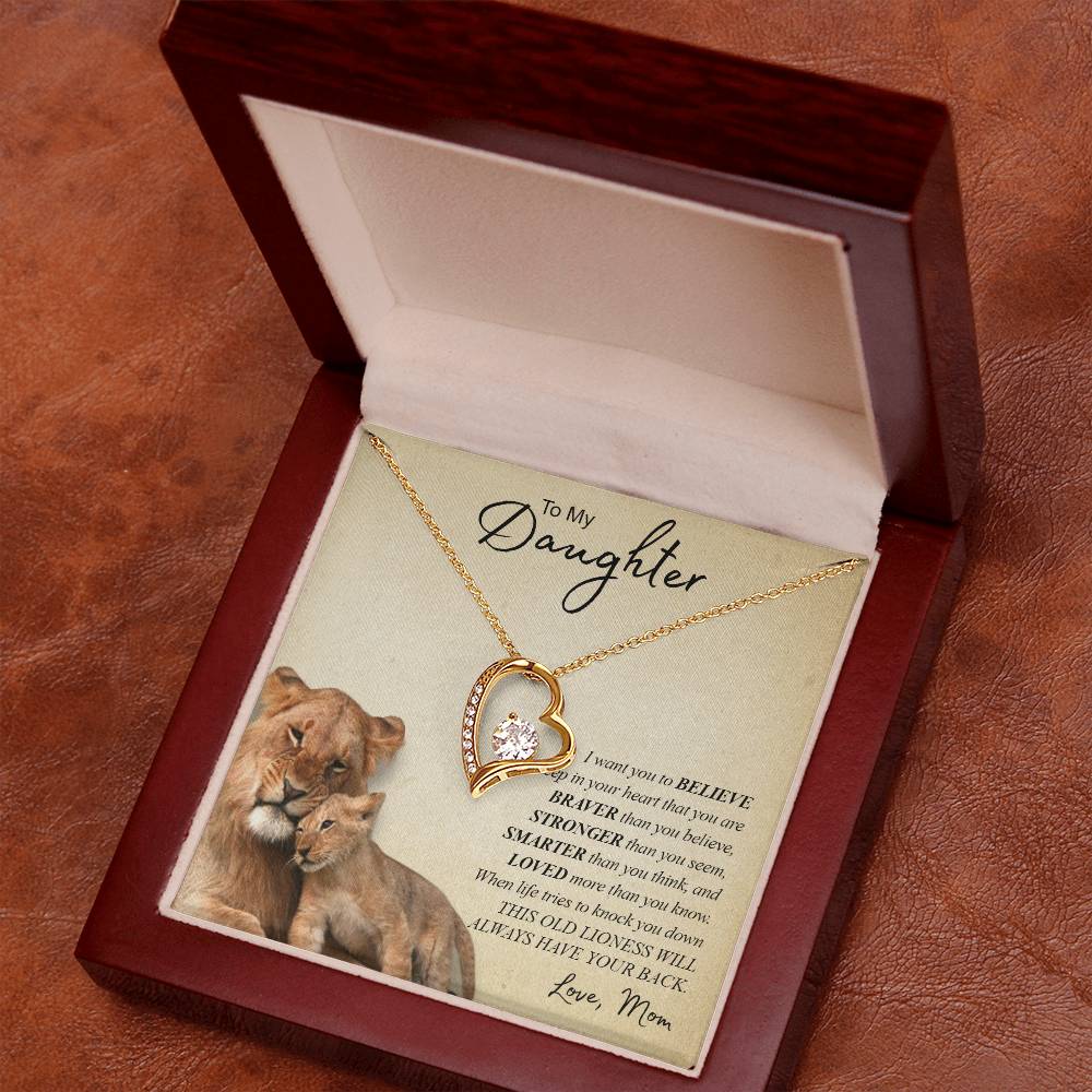 To My Daughter | You Are Braver Than You Believe - Forever Love Necklace