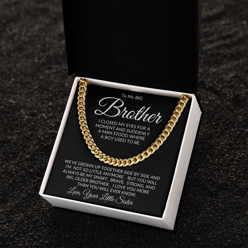 Big Bro from Little Sis l Cuban Link Chain Necklace