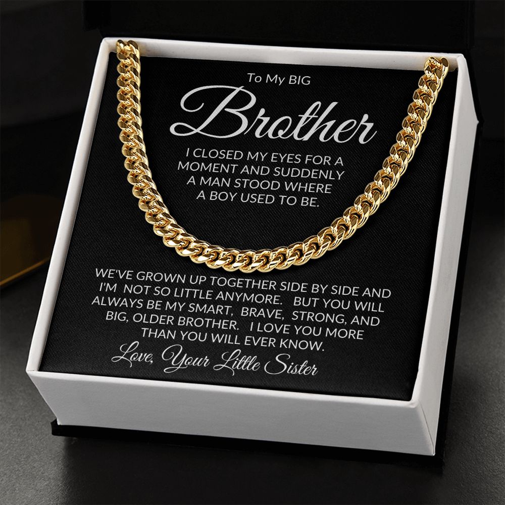Big Bro from Little Sis l Cuban Link Chain Necklace