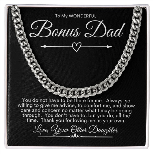 Bonus Dad, You Are Wonderful   /   Cuban Link Chain Necklace