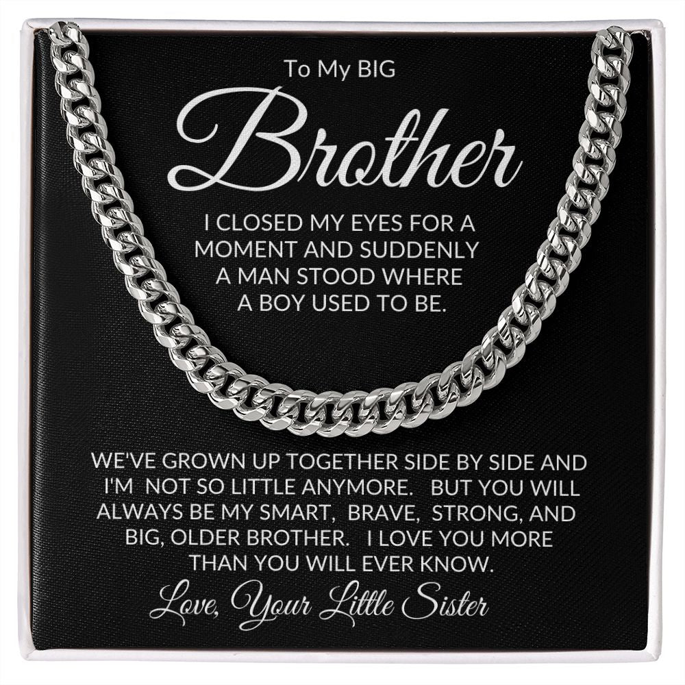 Big Bro from Little Sis l Cuban Link Chain Necklace