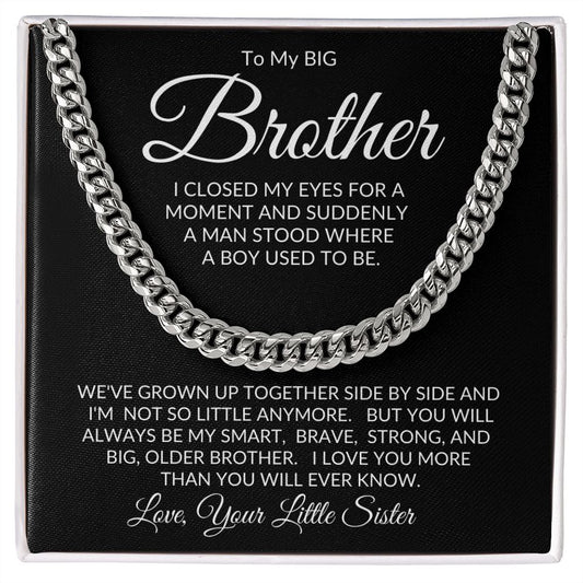 Big Bro from Little Sis l Cuban Link Chain Necklace