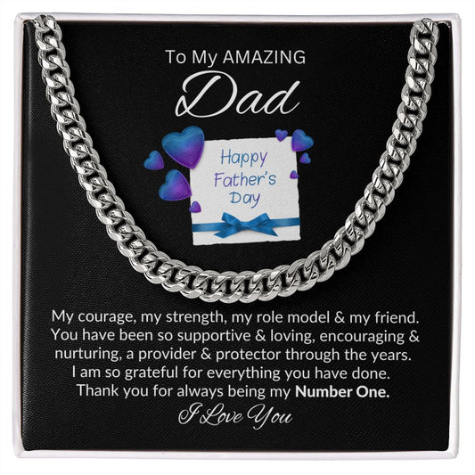 Dad, Always My Number One / Link Chain Necklace
